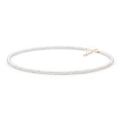 Colier perle naturale albe si argint placat cu aur roz DiAmanti PRFORW445-C-G